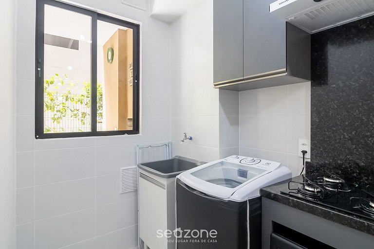 Apt 2Q c/piscina e churrasq. prox da praia MCB0103