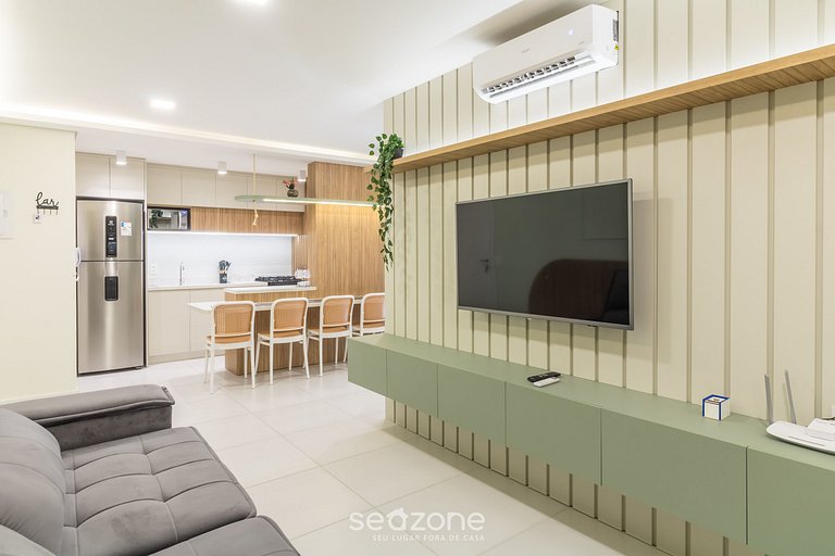 Apto completo c/ piscina 500m de la playa MCB0205