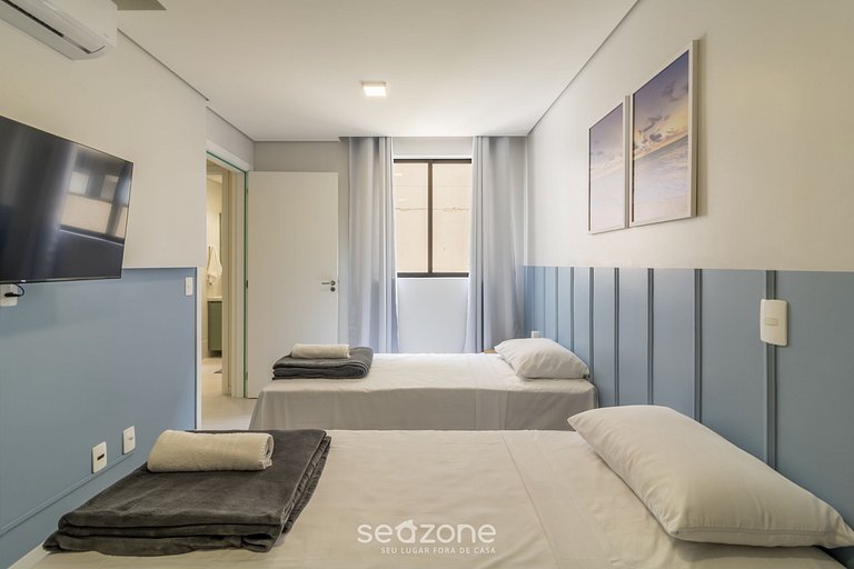 Apto completo c/ piscina 500m da praia MCB0205