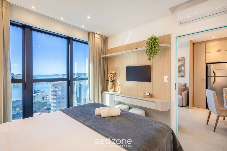 Apto c/ vista para o mar, 280m da praia - MHF1404