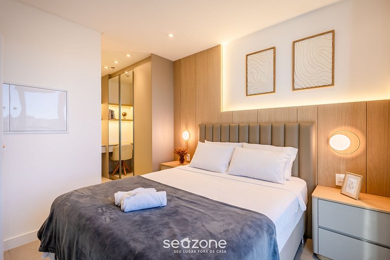 Apto c/ vista para o mar, 280m da praia - MHF1404