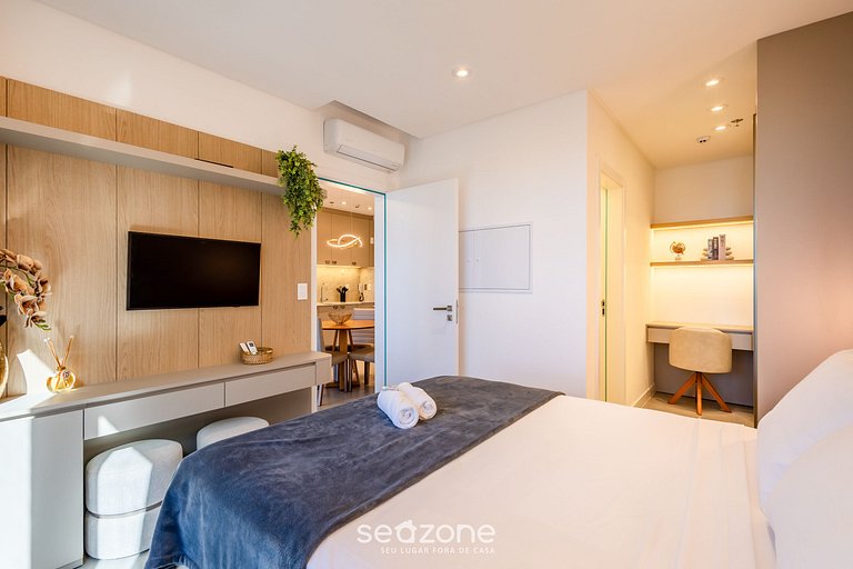 Apto c/ vista para o mar, 280m da praia - MHF1404