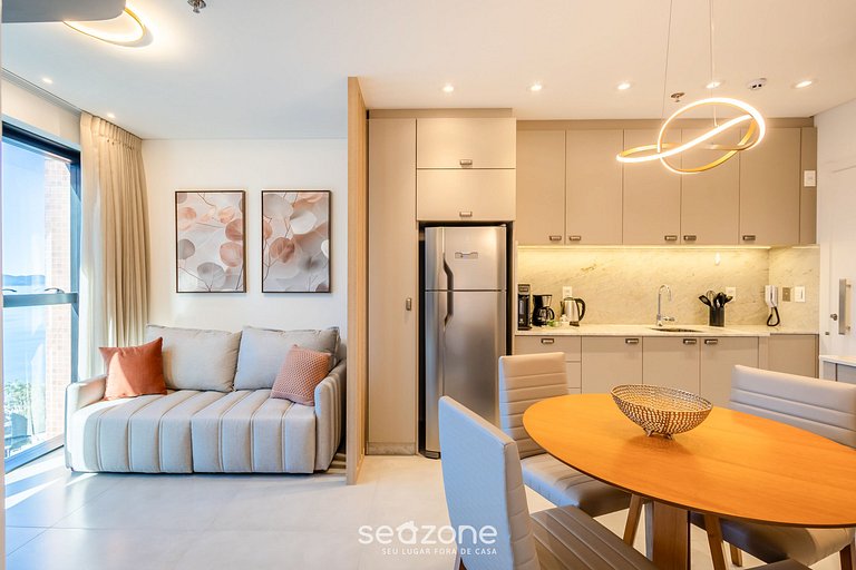 Apto c/ vista para o mar, 280m da praia - MHF1404