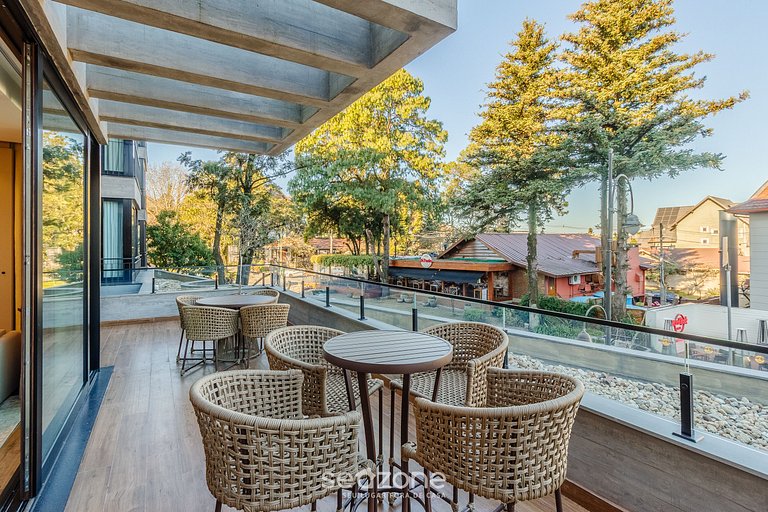 Apt c balcón, chimenea y vista en centro | DMS0107