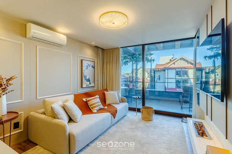 Apt c balcón, chimenea y vista en centro | DMS0107