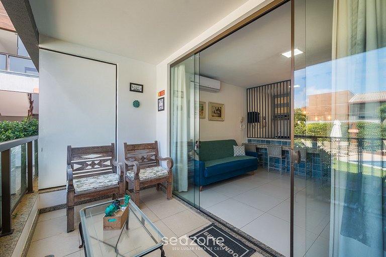 Casa c/ balcón y 2 habitaciones - Imbassaí SOV0002