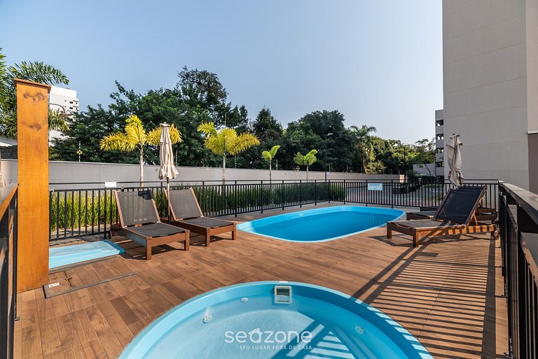 Ap con 2 hab en cond. c/piscina y parrilla CSI0302