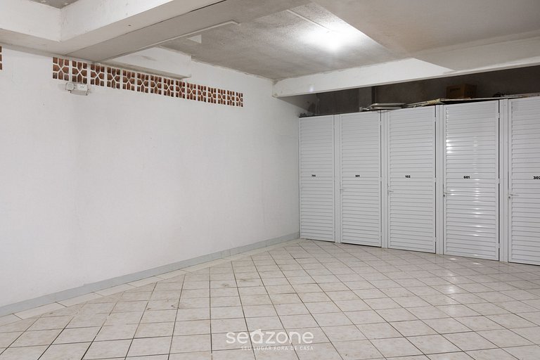 Apto c/ Varanda e Churrasq. a 78m do Mar OBS0101