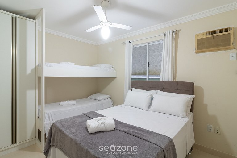 Apto con Balcón y Parrilla a 78m del Mar OBS0101