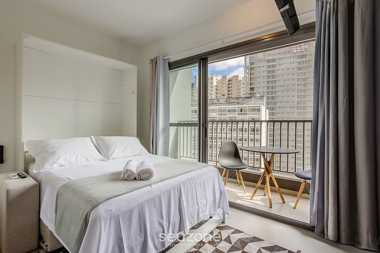 Studio con balcón y vista en Consolação - VNO1417