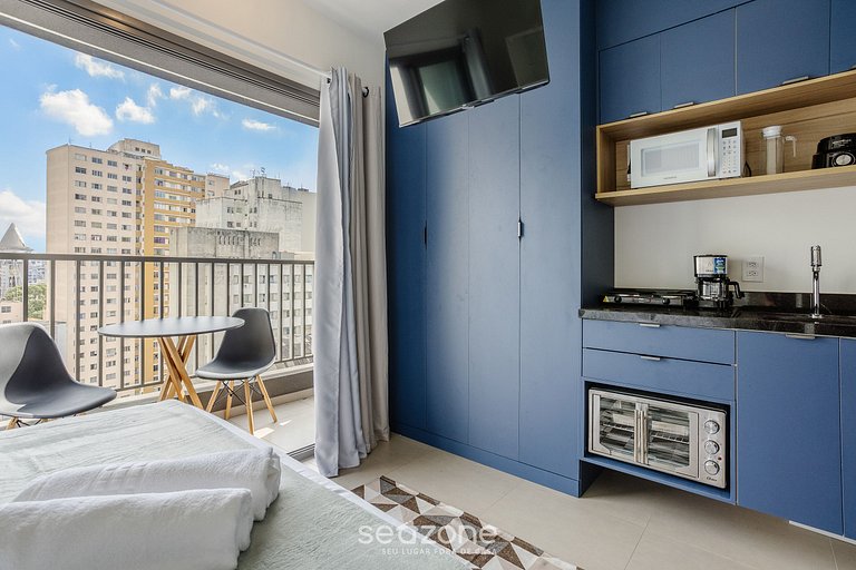 Studio con balcón y vista en Consolação - VNO1417