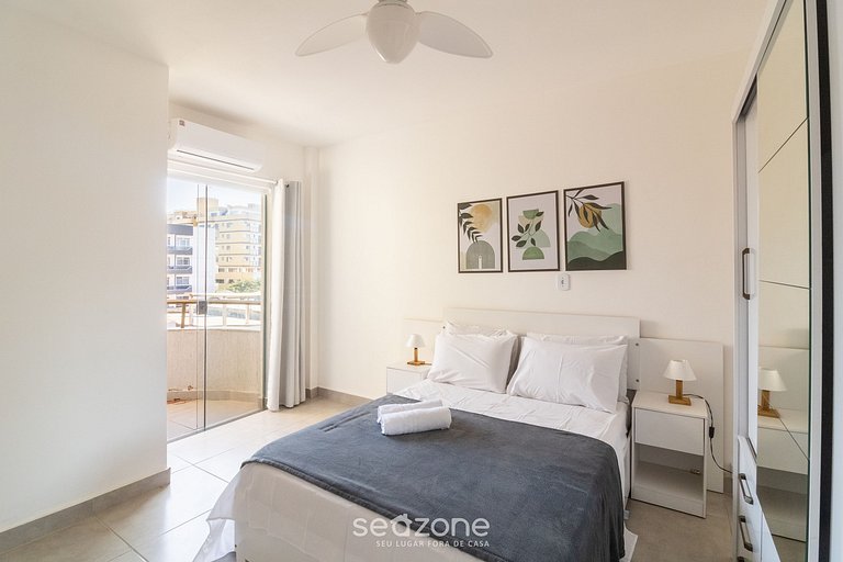 Apto con balcón a 650m del mar, Cabo Frio CVY0306