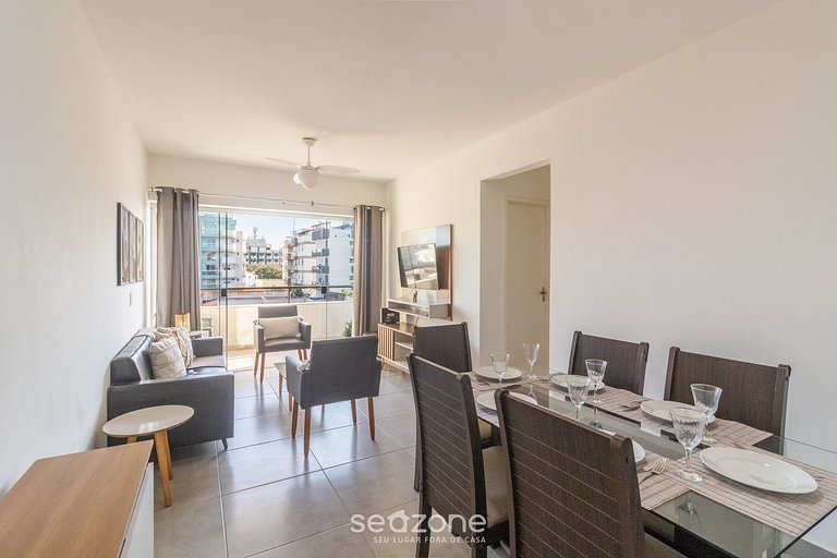 Apto con balcón a 650m del mar, Cabo Frio CVY0306