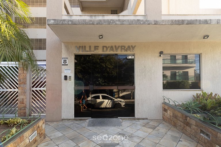 Apto con balcón a 650m del mar, Cabo Frio CVY0306