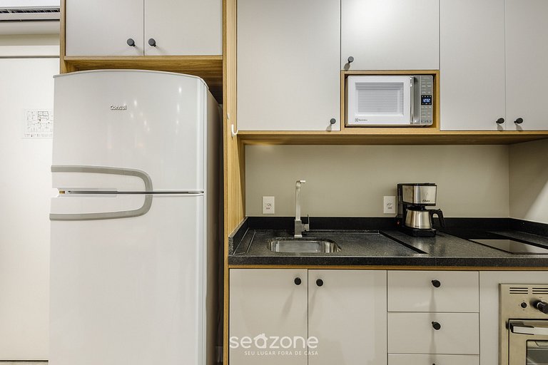 Studio completo a pasos del mar, Itapema IFT1203