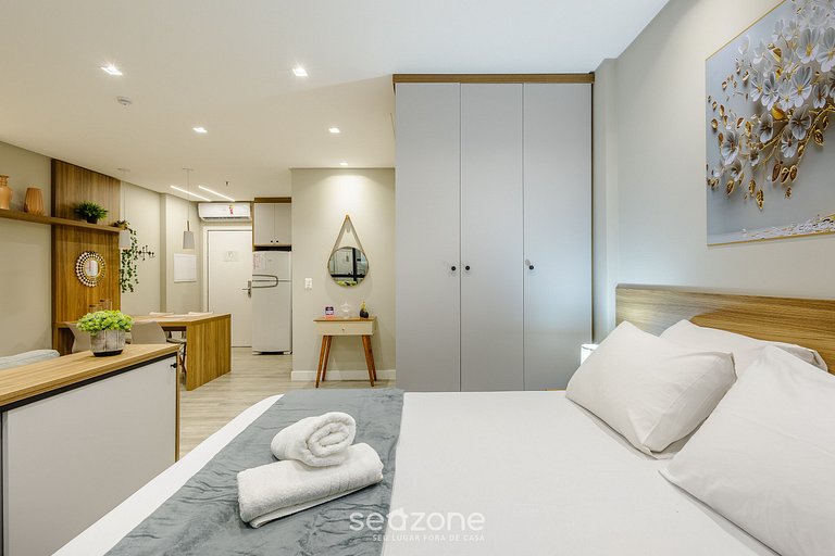 Studio completo a pasos del mar, Itapema IFT1203