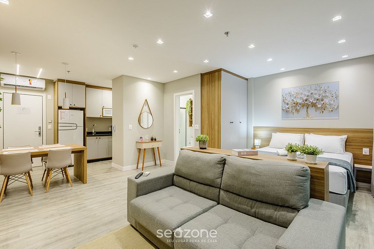 Studio completo a pasos del mar, Itapema IFT1203