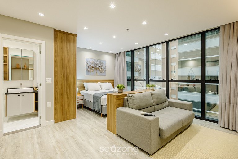 Studio completo a pasos del mar, Itapema IFT1203