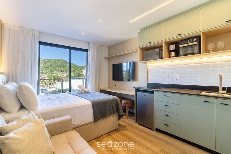 Studio em cond. c/ piscina a 50m do Mar - PSO0411