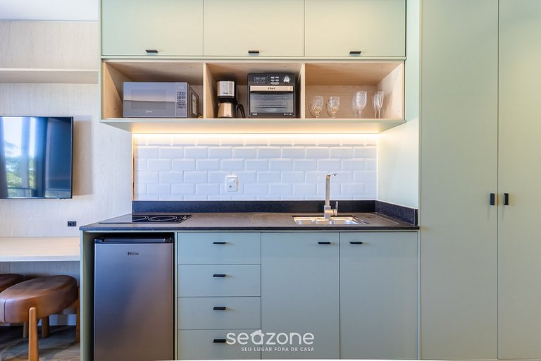 Studio em cond. c/ piscina a 50m do Mar - PSO0411