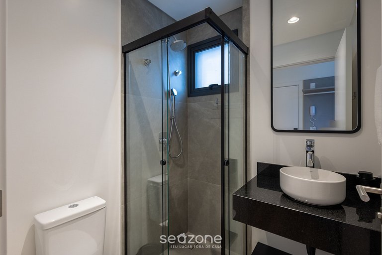 Studio c/ varanda e vista incrível p/ mar PSO0904