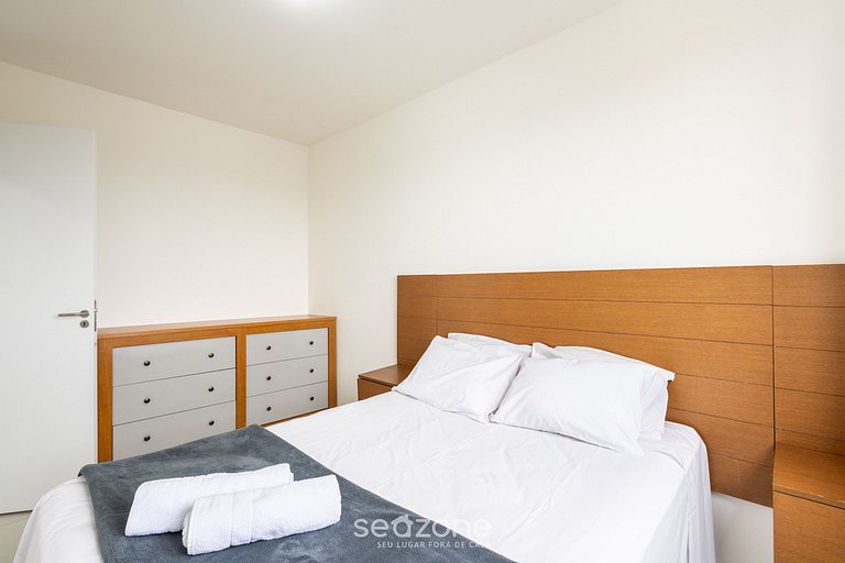 Apto 2Q c/ piscina e churrasq. 500m do Mar MCB0807