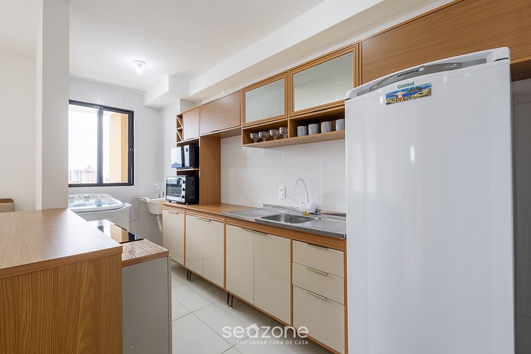 Apto 2Q c/ piscina e churrasq. 500m do Mar MCB0807