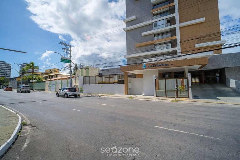 Estadia c/ varanda e vista mar em Itapuã RGF1406
