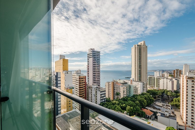 Studio moderno c/ vista incrível p/ o mar LIV1705