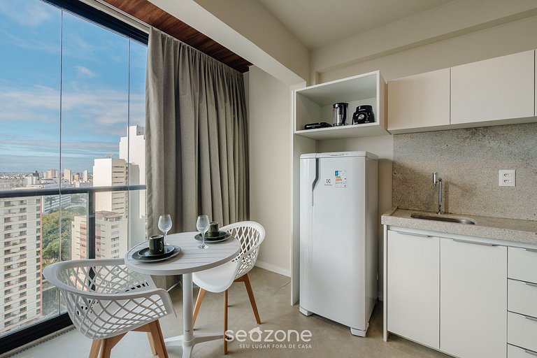 Studio moderno c/ vista incrível p/ o mar LIV1705