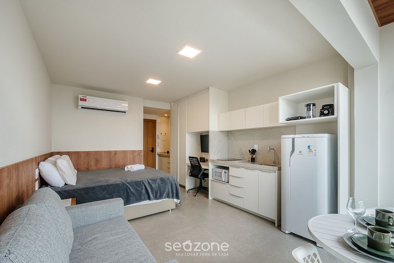 Studio vista mar em cond. c/ picina - LIV1704
