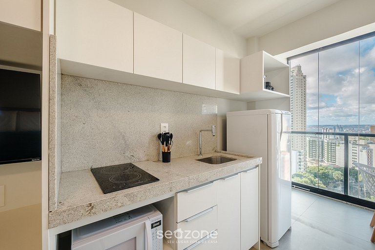 Studio vista mar em cond. c/ picina - LIV1704