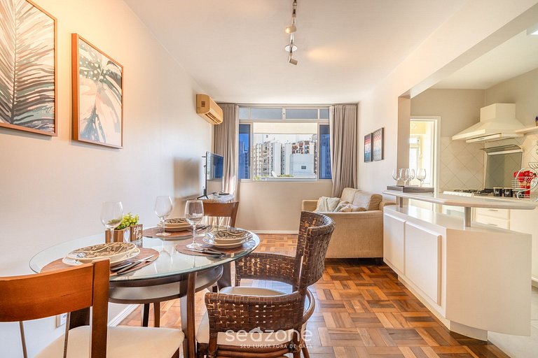 Apto 2 habitac. en el centro de Floripa JFM0101