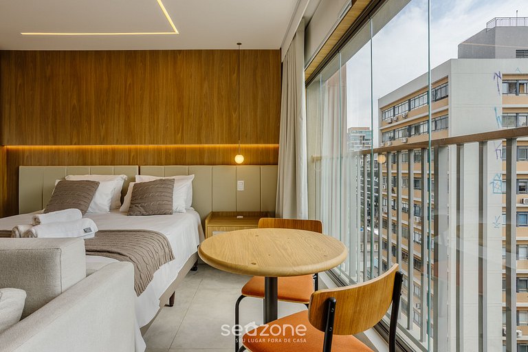 Estudio en cond. con piscina en Paraíso ZAH0811