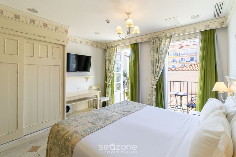 Studio em Jurerê resort luxo vista piscina ILC1206 Seazone