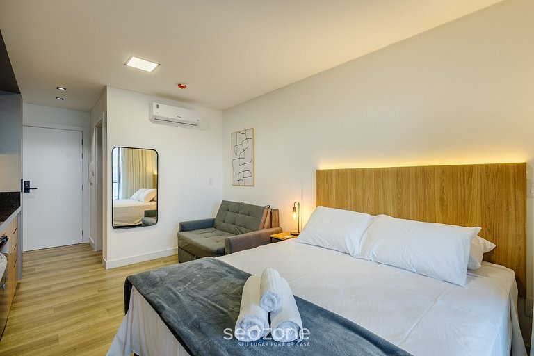 Estúdio Vista Mar, 50m da Praia PSO0902