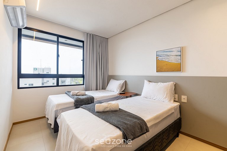 Apto con balcón y vista al mar, Maceió HIG1003