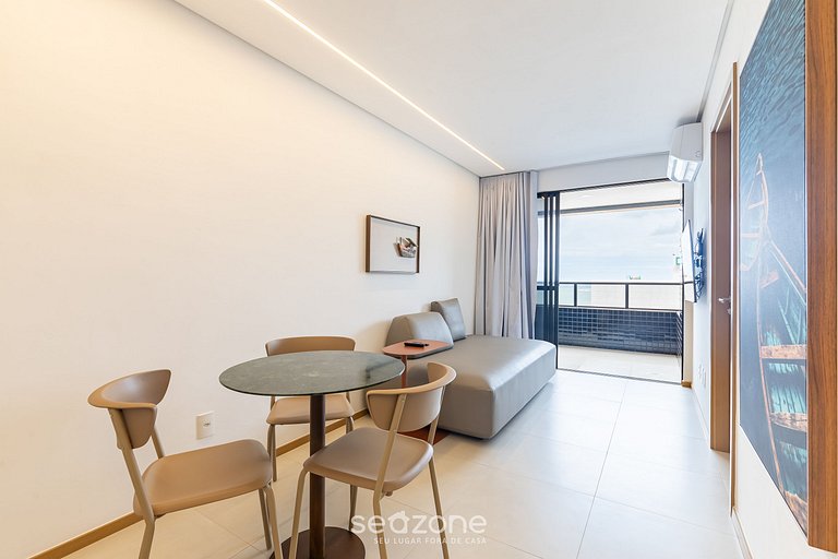 Apto con balcón y vista al mar, Maceió HIG1003