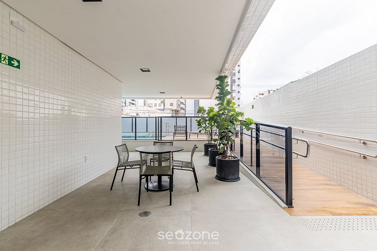 Apto con balcón y vista al mar, Maceió HIG1003