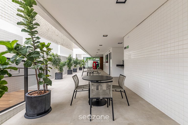 Apto con balcón y vista al mar, Maceió HIG1003