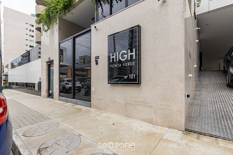 Apto con balcón y vista al mar, Maceió HIG1003