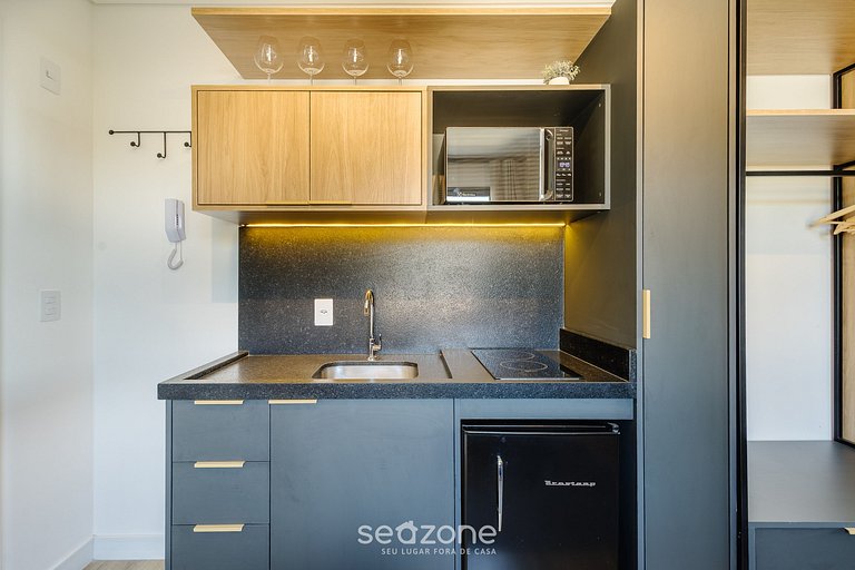 Studio frente mar c/ varanda, Penha - PSO0801