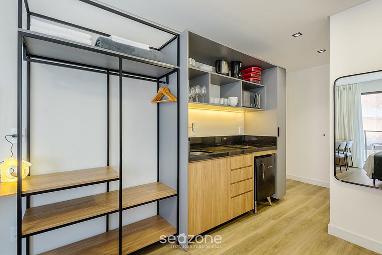 Estúdio Vista Lateral Mar 50m da Praia PSO1005