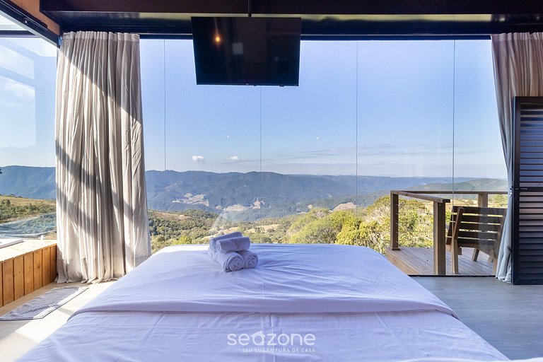 Cabana romântica com vista na serra VST037