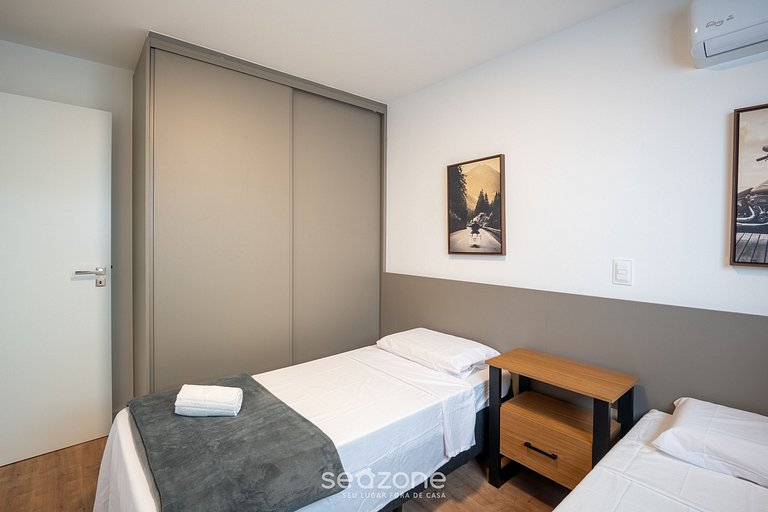 Apto 2 Quartos Equipado a 300m do Mar EEP1101