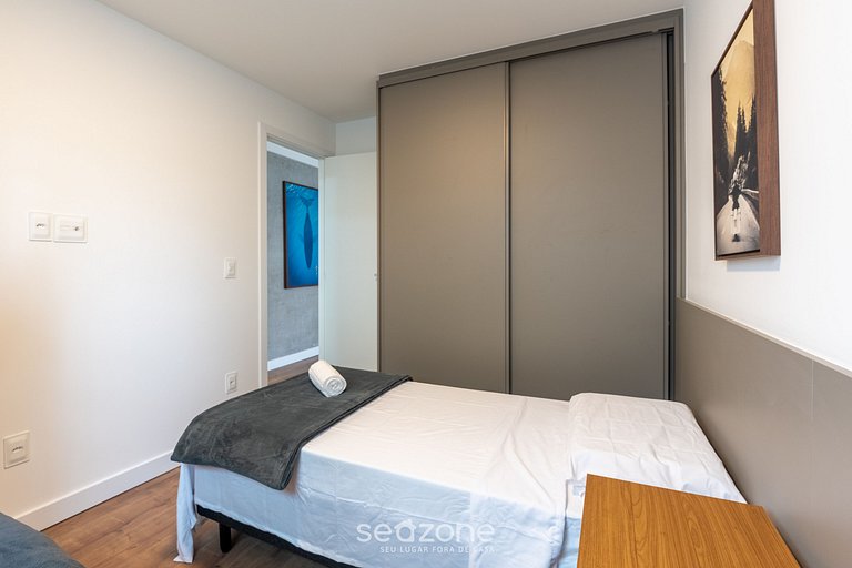 Apto 2 Quartos Equipado a 300m do Mar EEP1101