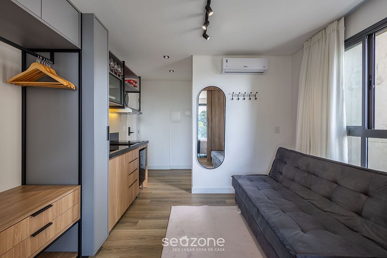 Estúdio c/ Varanda a 50m da Praia PSO0304