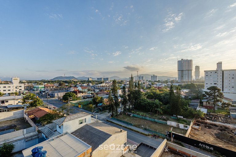 Estúdio c/ Varanda e Vista Lateral Mar PSO0808