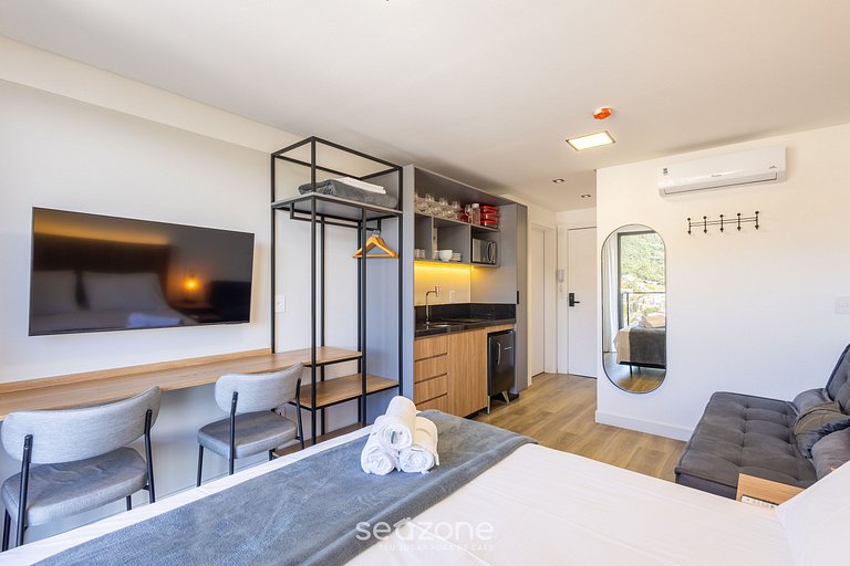 Studio c/ varanda a passos do mar, Penha PSOA1101