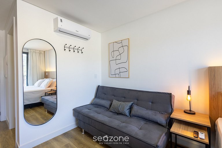 Studio c/ varanda a passos do mar, Penha PSOA1101